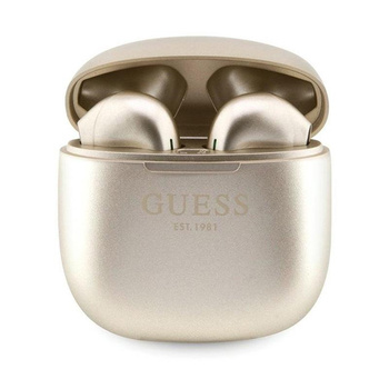 Guess True Wireless Script Logo BT5.3 - TWS casque + étui de chargement (or)