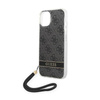 Guess 4G Print Cord - Case with lanyard iPhone 14 Plus (black)