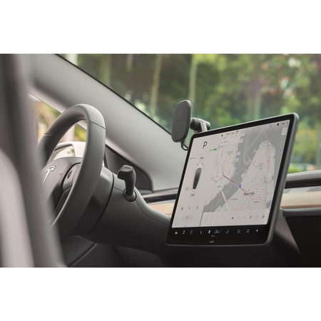 Moshi SnapTo univerzális autós tartó vezeték nélküli töltéssel - Mágneses autós tartó vezeték nélküli töltéssel (fekete)