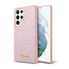 Guess Glitter Flakes Metal Logo Case - Tasche für Samsung Galaxy S24 Ultra (rosa)