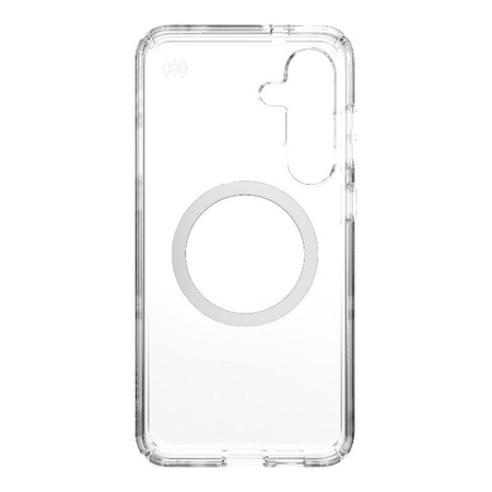 Aimant Speck Presidio Perfect-Clear - Étui MagSafe Samsung Galaxy S25+ / S24+ (transparent / finition chromée / argent serein)