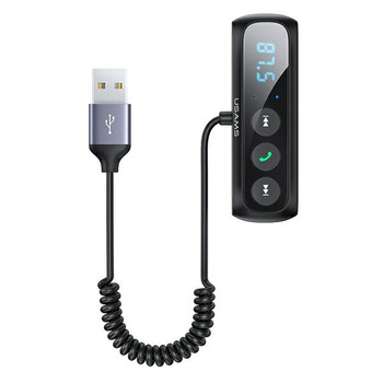USAMS US-SJ503 - Kit mains libres avec transmetteur FM Bluetooth 5.0 (noir)