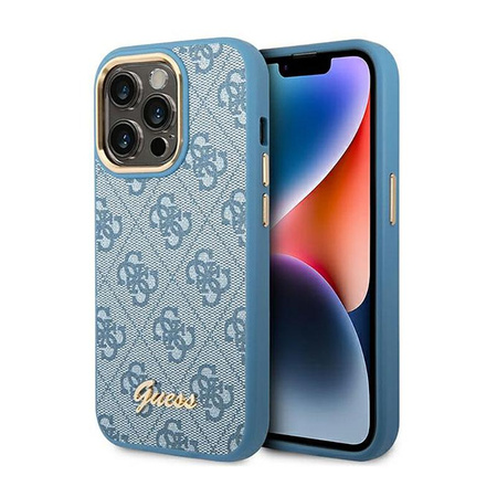 Guess 4G Metal Camera Outline Case - pouzdro pro iPhone 14 Pro Max (modré)
