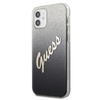 Guess Glitter Gradient Script - Coque pour iPhone 12 mini (noir)