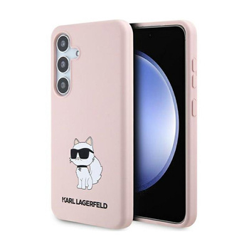 Karl Lagerfeld Silikonové pouzdro Choupette - Samsung Galaxy S24+ (růžové)