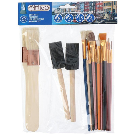 Artico - Set of paint brushes 25 items