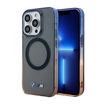 BMW Gradient Bumper MagSafe - Schutzhülle für iPhone 14 Pro Max (Grau)