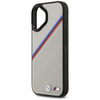 Custodia MagSafe per iPhone 17 con logo tricolore in metallo BMW M (grigio)