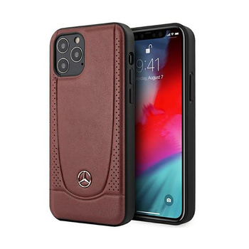 Mercedes Leather Urban Line - tok iPhone 12 / iPhone 12 Pro (piros)