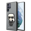 Karl Lagerfeld Saffiano Ikonik Patch - Etui Samsung Galaxy S22 Ultra (srebrny)