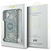 Guess IML Flowers Allover Electro With Pearl Strap MagSafe - Pouzdro pro iPhone 16 Plus (Zelené)