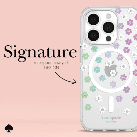 Kate Spade New York védő MagSafe - iPhone 15 Pro tok (szétszórt virágok)