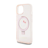 Hello Kitty Ring Stand Glitter Electrop Logo MagSafe - iPhone 15 / 14 / 13 Hülle (rosa)