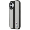 Custodia MagSafe con logo BMW M a strisce perforate per iPhone 17 (grigio)