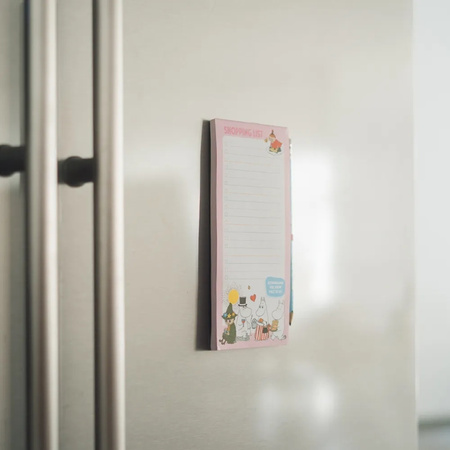 Moomins - Magnetic notebook / shopping list for the fridge + pencil (10 x 21 cm)