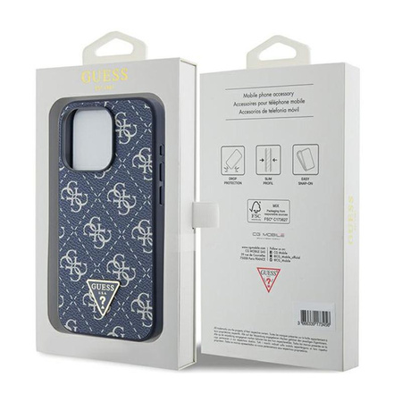 Guess 4G Triangle Metal Logo - Case for iPhone 15 Pro (blue)