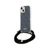 Guess Crossbody Cord 4G Print - Étui pour iPhone 15 (noir)