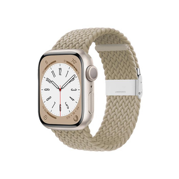 Crong Wave Band – Geflochtenes Armband für Apple Watch 38/40/41/42 mm (steinbeige)