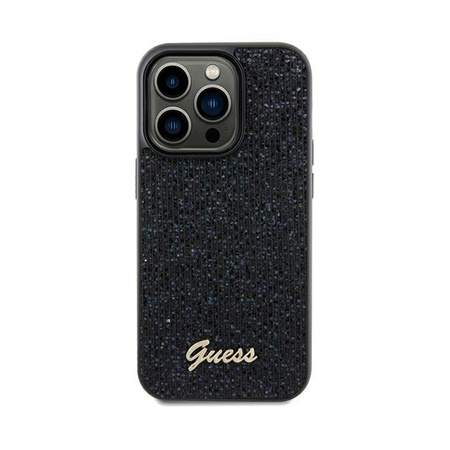 Guess Disco Metal Script - Coque iPhone 13 Pro Max (noir)