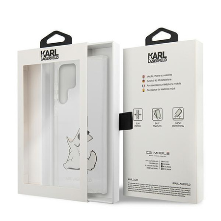 Karl Lagerfeld Choupette Fun  - Etui Samsung Galaxy S22 Ultra (przezroczysty)