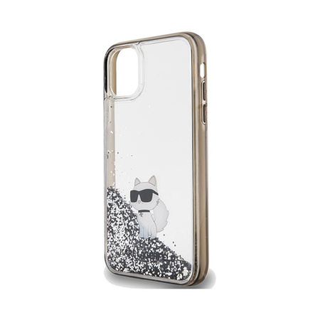 Karl Lagerfeld Liquid Glitter Choupette - iPhone 11 Case (Transparent)