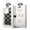 Karl Lagerfeld Monogram Liquid Glitter - pouzdro pro iPhone 14 Pro (černé)