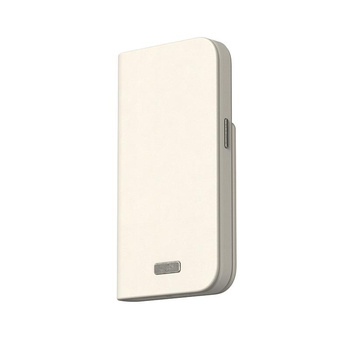 Moshi Overture MagSafe - 3-in-1-Ledertasche für iPhone 15 Pro (Eggnog White)