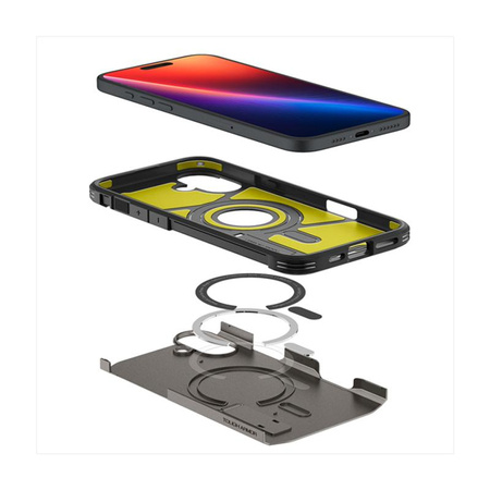 Spigen Tough Armor Mag MagSafe - Pouzdro na iPhone 16 (Gunmetal)