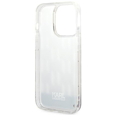 Karl Lagerfeld Monogram Liquid Glitter - iPhone 14 Pro Max Case (silver)