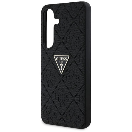 Guess Hot Stamp 4G Pattern Triangle Metal Logo - Case for Samsung Galaxy S25 (black)