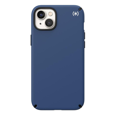 Speck Presidio2 Pro - Antibacterial iPhone 15 Plus / 14 Plus Case (Coastal Blue / Black / White)