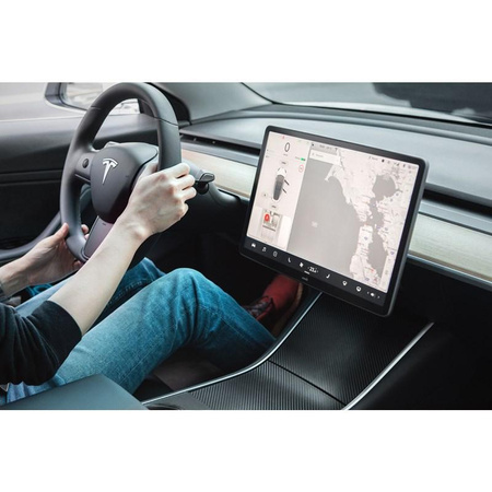 Moshi iVisor AG - Matte protective film for Tesla Model 3/Y center console screen (Black/Clear Matte)