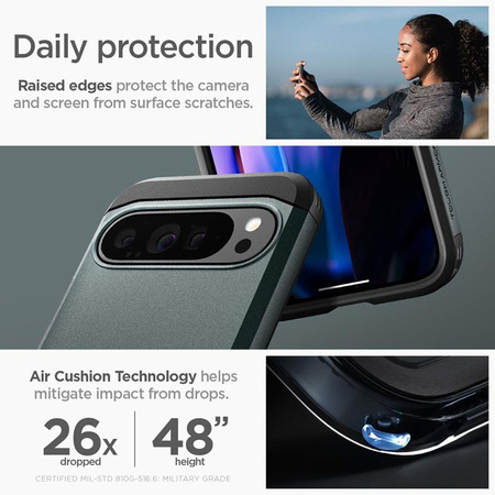 Spigen Tough Armor - Case for Google Pixel 9 Pro XL (Abyss Green)