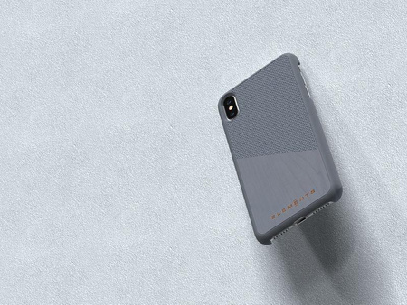 Nordic Elements Original Hel - Fa tok iPhone Xs Max készülékhez (középszürke)