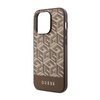 Guess GCube Stripes MagSafe - Case for iPhone 14 Pro (Brown)