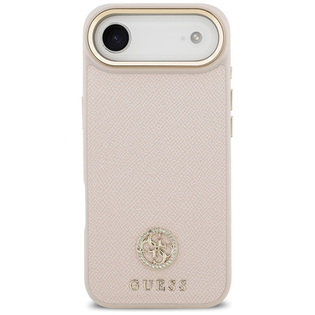 Guess Grained Strass Logo MagSafe - Hülle iPhone Air (rosa)