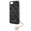 Guess 4G Charms Collection - pouzdro s přívěskem pro iPhone SE 2022/ SE 2020 / 8 / 7 (šedé)