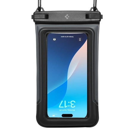 Spigen A611P Universal Waterproof Float Case 2-Pack - Waterproof Case for Smartphones up to 6.9" (Matte Black)