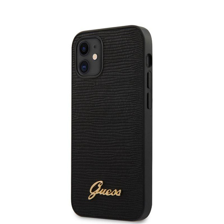 Guess Lizard - Pouzdro pro iPhone 12 Mini (černé)