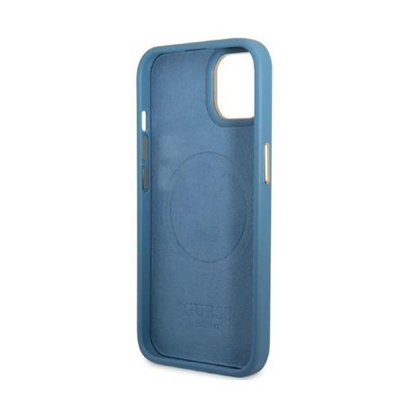 Guess 4G Logo Platte MagSafe - iPhone 13 Tasche (blau)