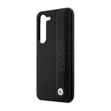 BMW Leather Textured & Stripe - pouzdro pro Samsung Galaxy S23 (Black)