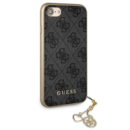 Guess 4G Charms Collection - iPhone SE 2022/ SE 2020 / 8 / 7 tok medállal (szürke)