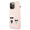 Karl Lagerfeld Slilicone Karl & Choupette Magsafe - iPhone 13 Pro tok (rózsaszín)