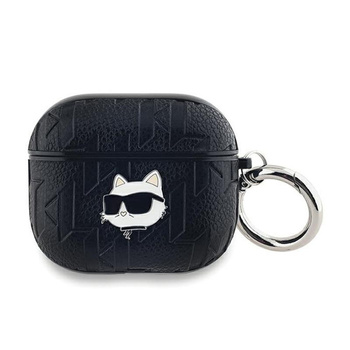 Karl Lagerfeld Monogram Choupette Head - pouzdro na AirPods 3 (černé)
