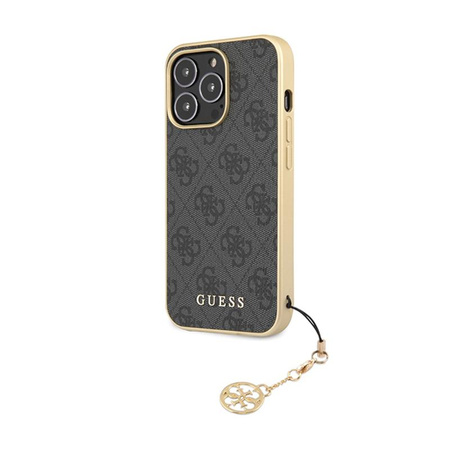 Guess 4G Charms Kollektion - Hülle für iPhone 14 Pro Max (grau)