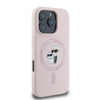 Karl Lagerfeld Silikon Karl & Choupette Ring MagSafe - iPhone 16 Pro Max Hülle (rosa)
