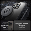 Spigen Rugged Armor Mag MagSafe - pouzdro pro iPhone 15 Pro Max (matně černé)