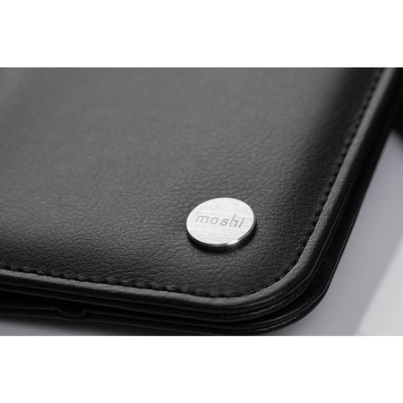 Moshi Overture - 3-in-1 iPhone 13 Pro Max Flip Case (antibakterielles NanoShield™) (Jet Black)