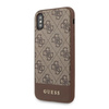Collection 4G Bottom Stripe de Guess - Coque pour iPhone Xs / X (marron)