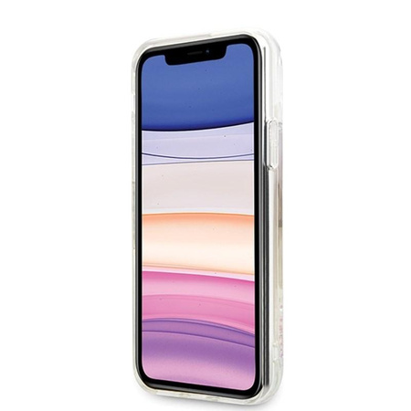 Guess Gradient Liquid Glitter Circle Logo - pouzdro pro iPhone 11